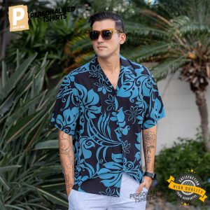 Monstera Abstract aloha hawaiian shirts 01