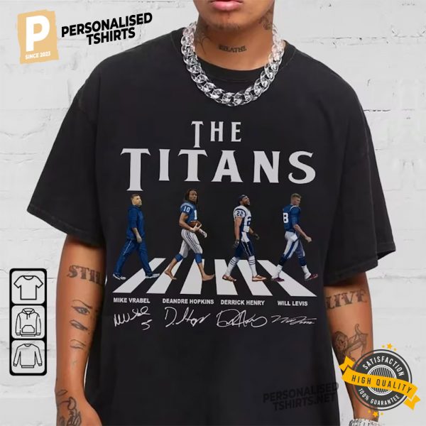 The Titans Walking Abbey Road Signatures Retro Football Shirt 3