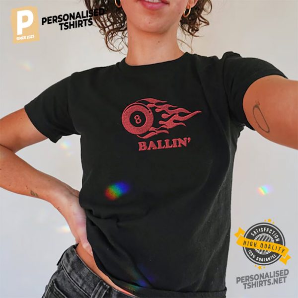 Ballin Lucky Ball 8 billiard shirt