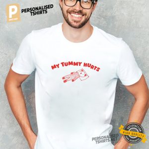 My Tummy Hurts Funny Sleepy Bear Meme T Shirt 2