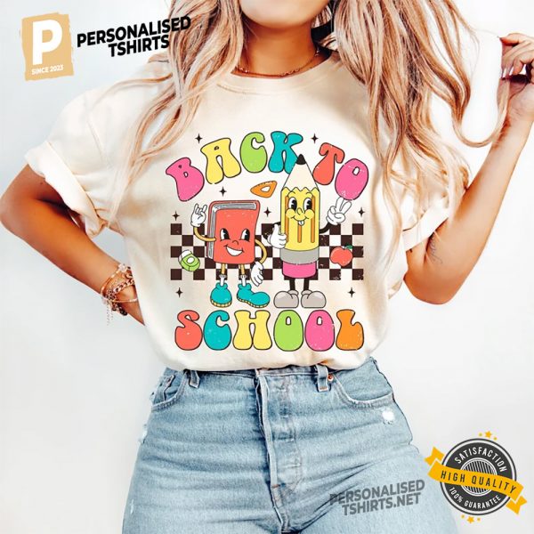 Back to School Retro Teacher Comfort Colors Shirt 1