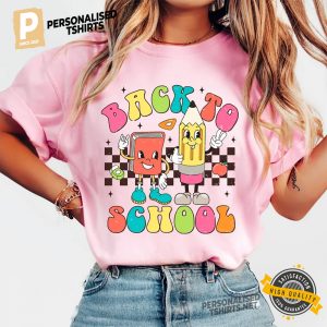 Back to School Retro Teacher Comfort Colors Shirt 3