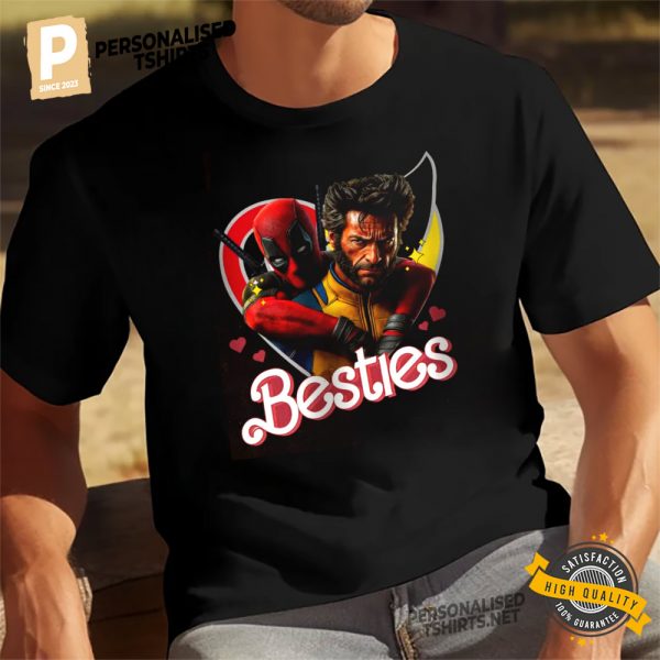 Besties Deadpool And Wolverine Funny Marvel Shirt 2