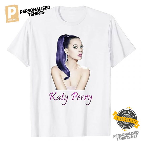 Katy Perry Purple Hair Portrait Shirt 3