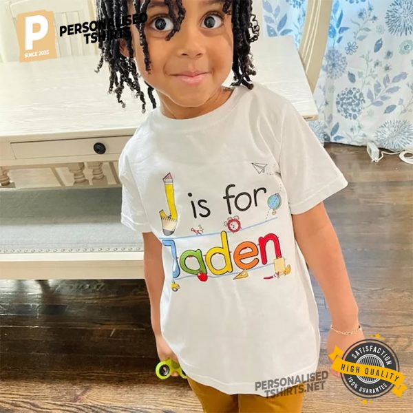 Personalized Alphabet Kids Kindergarten Shirt 1