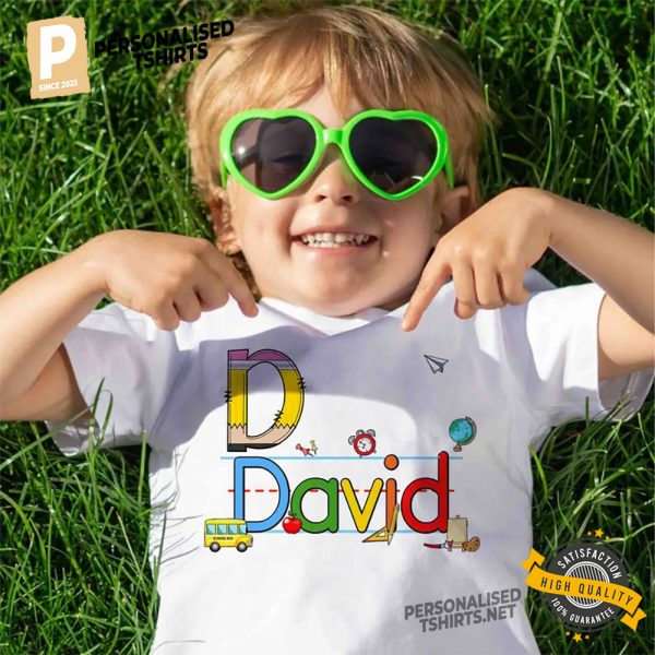 Personalized Alphabet Kids Kindergarten Shirt 3