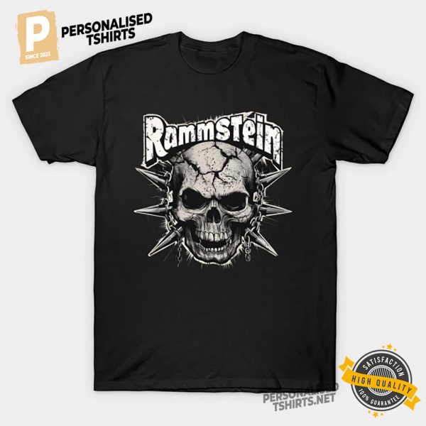 Rammstein Skull Heavy Metal Rock Band Shirt 3