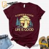 A Camper & A Dog Life Is Good Vintage Camping Comfort Colors Shirt 1