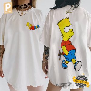 Naughty Boy Bart Simpson Funny The Simpson Two sided Shirt