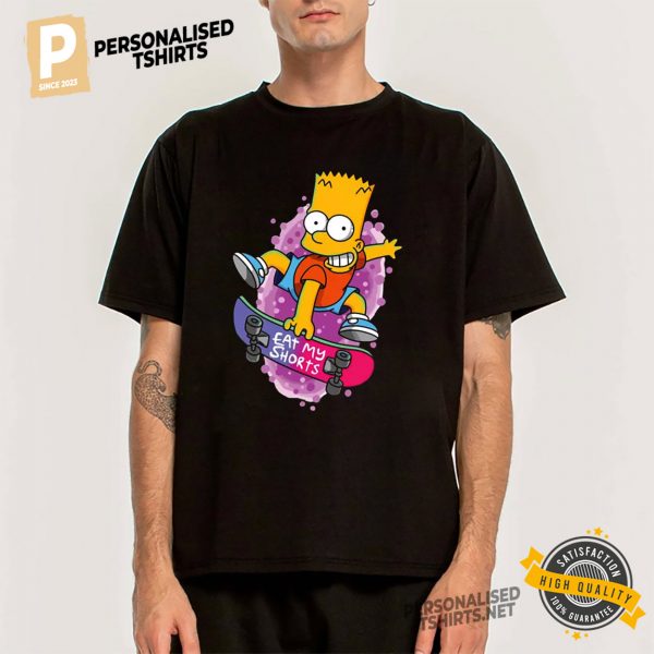 SkateBoard Bart Eat My Shorts Graphic Shirt 2