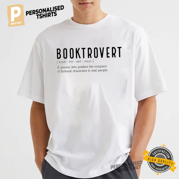 Booktrovert Definition Funny Book Lover Shirt 1