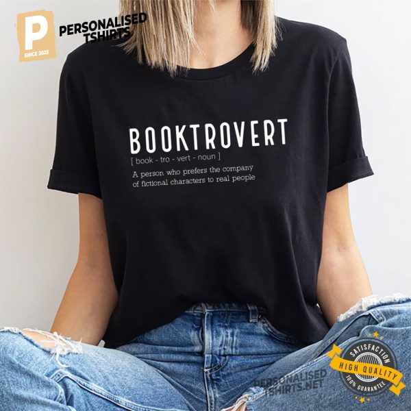 Booktrovert Definition Funny Book Lover Shirt 2