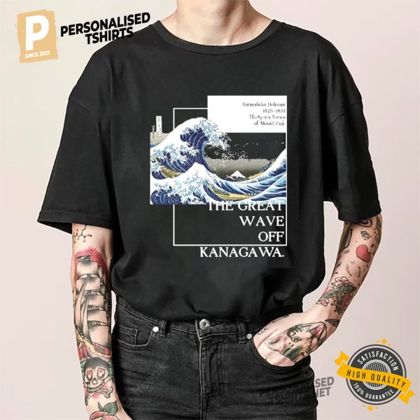 The Great Wave Off Kanagawa Shirt Aesthetic Art Unisex Tee 3