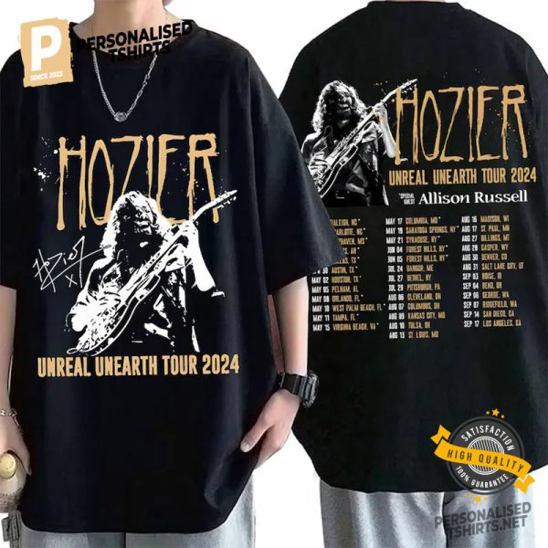 The Unreal Unearth Tour 2024 Hozier Signature Shirt