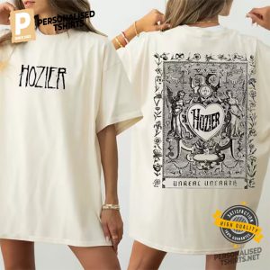 Vintage Unreal Unearth Album Cover Hozier 90s Style Two Sided Shirt