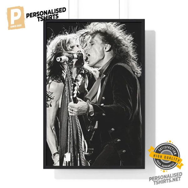 Aerosmith Performance Rock Legend BW Poster 1