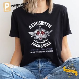 Aerosmith Rock N Roll Signatures Memorial Shirt 1