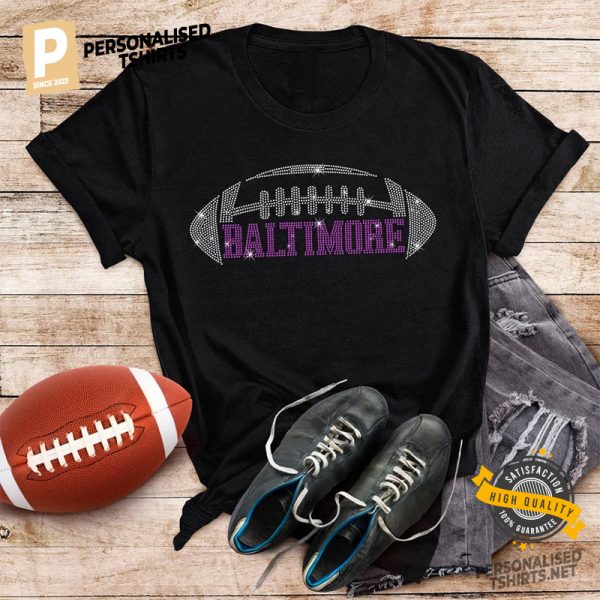 Baltimore Ravens rugby ball NFL Tee 2