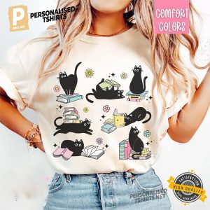 Cats Reading Book Lover Gift For Cat T shirt 1