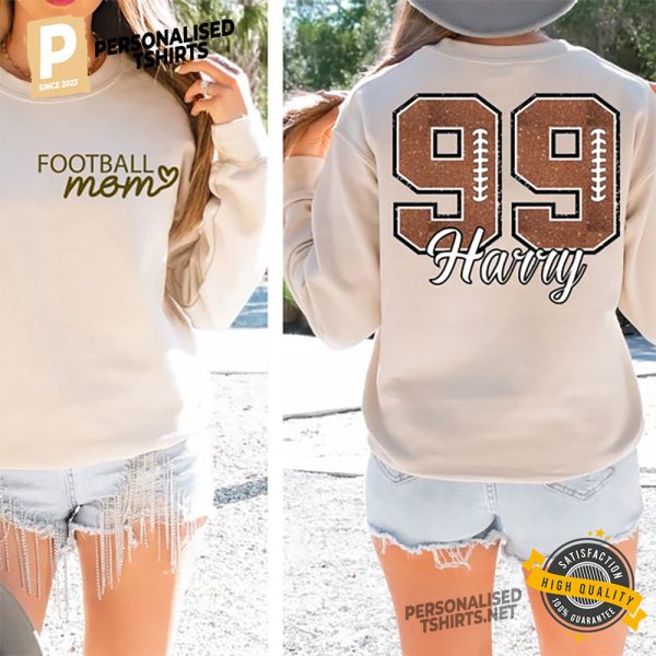 Customized Football Mom 2 Sided Shirt