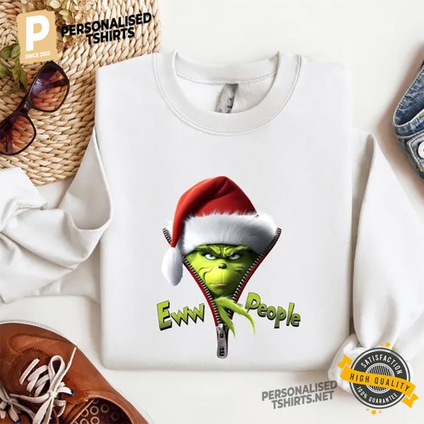 Eww People Grinch Peaking Out Merry Christmas Shirt