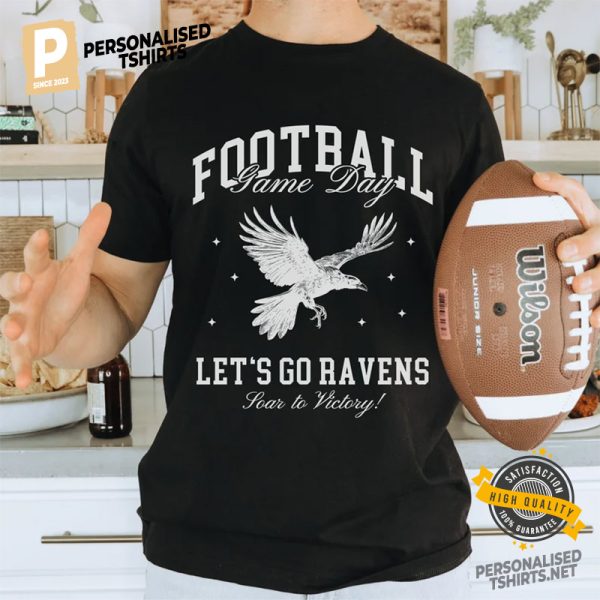 Football Game Day Let's Go Ravens NFL T shirt 3