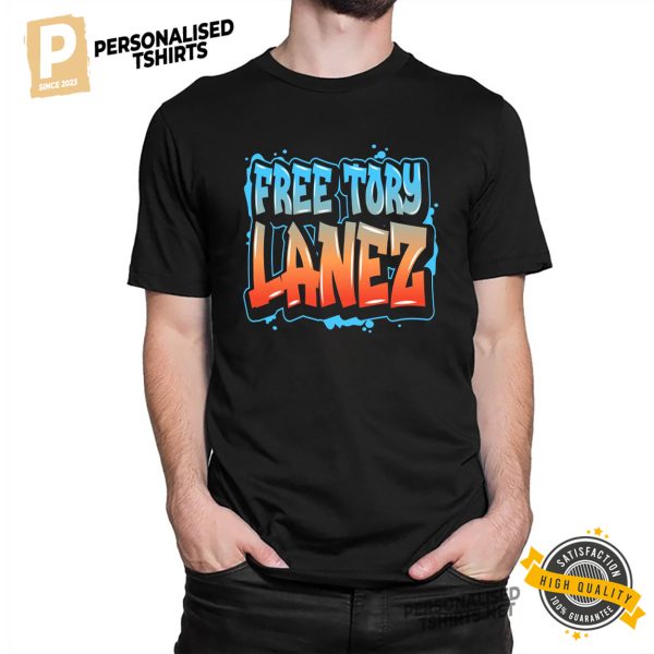 Free Tory Lanez Graffiti Street Style Rapper T shirt 1