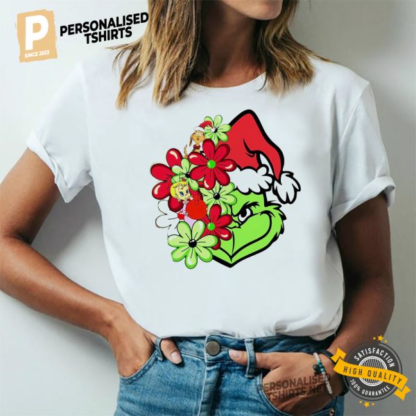 Grinch inspire flower Cartoon Shirt 2