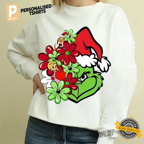 Grinch inspire flower Cartoon Shirt