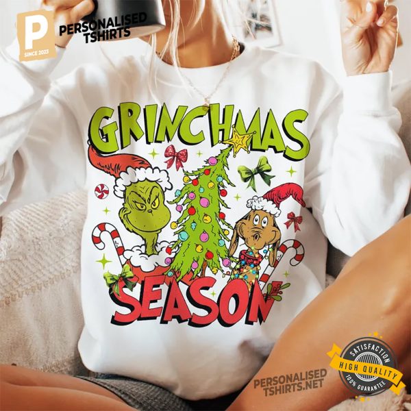 Grinchmas season 90s Funny Grinch Cartoon Shirt 2