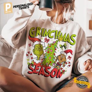 Grinchmas season 90s Funny Grinch Cartoon Shirt 3