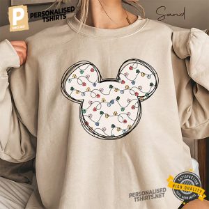 Mickey Christmas Lights Disney Christmas T-shirt