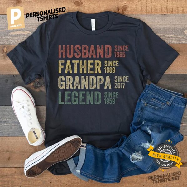 Personalized Dad Grandpa Shirt,custom gifts for dad 1