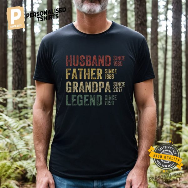 Personalized Dad Grandpa Shirt,custom gifts for dad 3