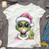 Pink Christmas Grinch Blowing Bubble Unisex Tshirt 2