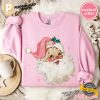 Retro Pink Santa Christmas matching family xmas shirts 1