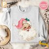 Retro Pink Santa Christmas matching family xmas shirts 3