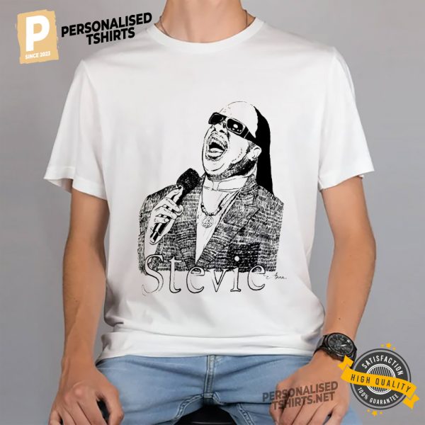 STEVIE WONDER Music Band TRIBUTE TEE 1