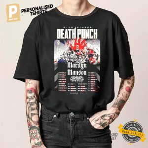 Skeleton Marilyn Manson Five Finger Death Punch Shirt 3