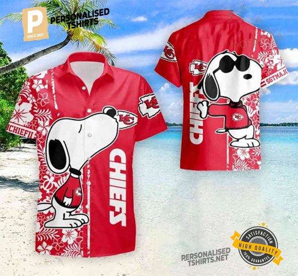 Snoopy Kansas City Chiefs Aloha Shirt