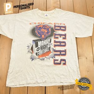 Vintage 1995 Chicago Bears NFL Monday Night Football Graphic T Shirt