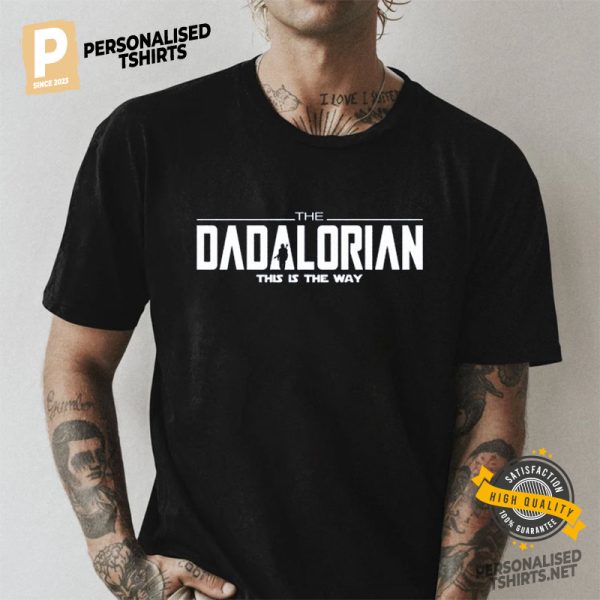 gift ideas for father, dadalorian shirt