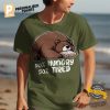 50 Percent Hungry 50 Percent Tired Cute Sleeping Bear Comfort Colors Shirt 3