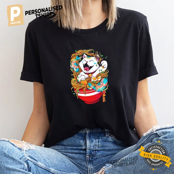 A Lucky Cat Ramen Japanese Shirt 1