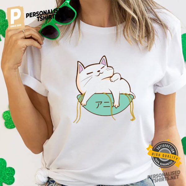 Adorable Full Cat Ramen Funny Shirt