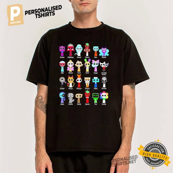 All Dandy’s World Toys Characters T shirt 1