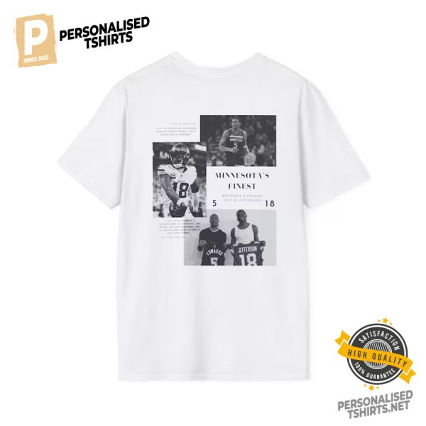 Anthony Edwards Justin Jefferson Basketball 2 Side Shirt