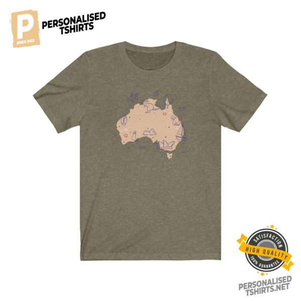 Australian map Comfort Colors Tee