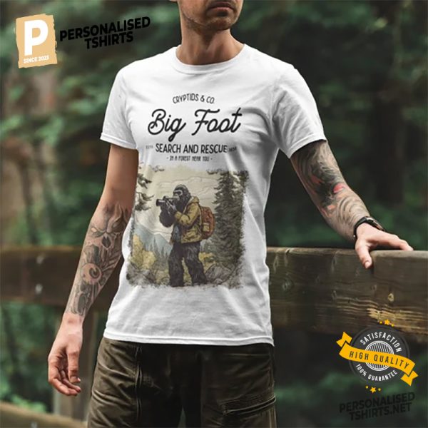 Bigfoot Search And Rescue Nature Camping T shirt 1