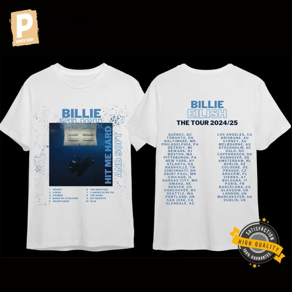 Billie Eilish World Tour 2024 2 side Shirt 2